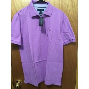 Tommy Hilfiger men’s classic-fit light purple polo